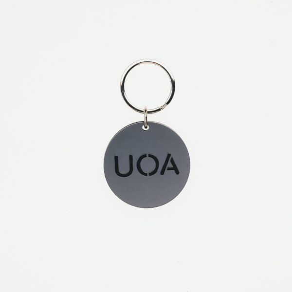 Μπρελόκ UOA plexi glass με καθρέφτη ανθρακί