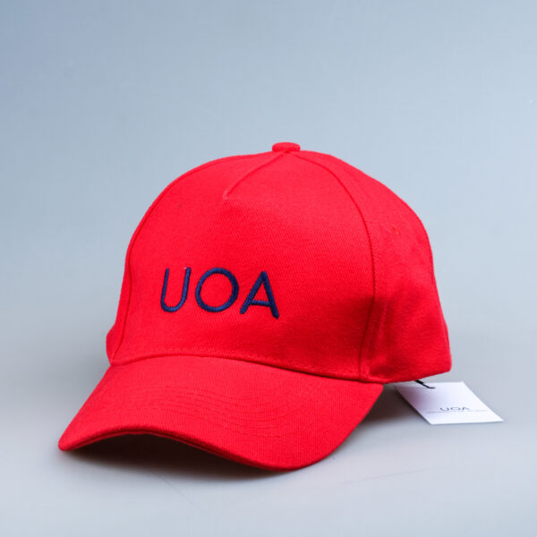 UOA Cap Red with Blue Letters